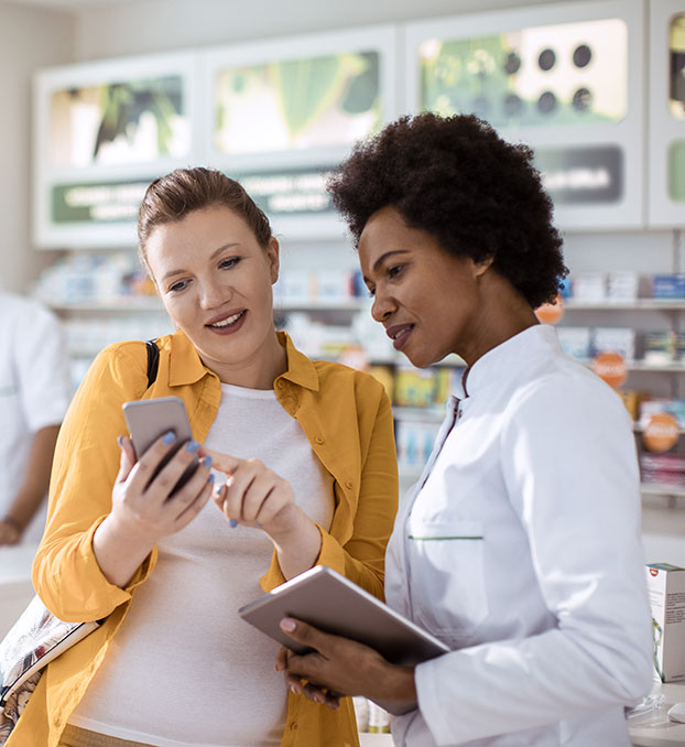 woman at pharmacy image